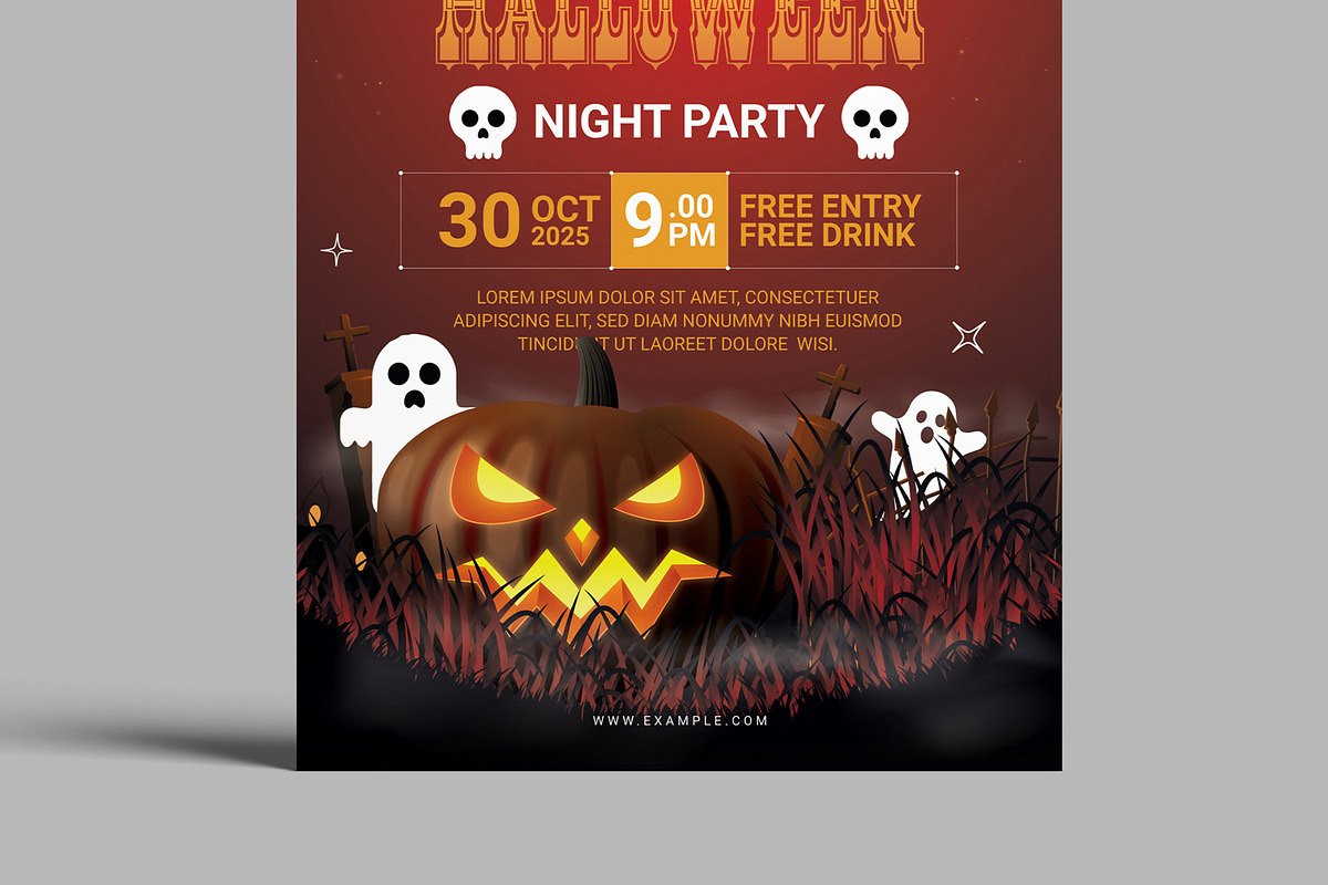 Halloween Flyer, a Flyer Template by MightyDesign (Photo 5 of 8)