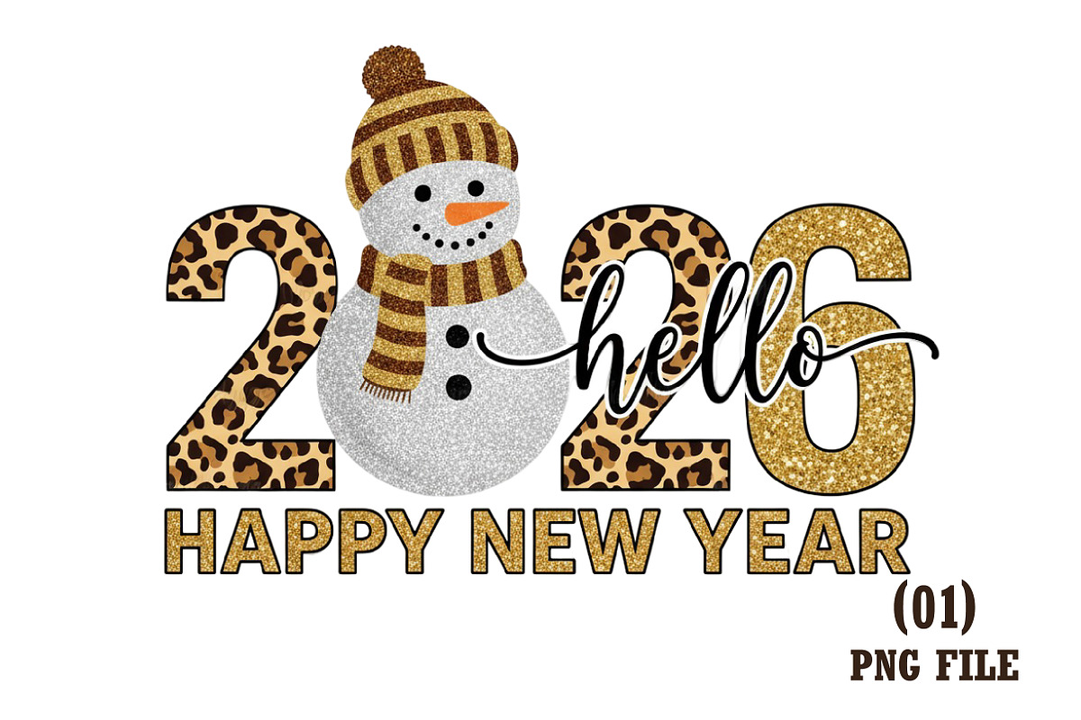 Hello 2026 New Year PNG, an Illustration by DreamArtGraphic (Photo 1 of 5)