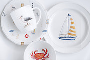 Seashore Pattern & Illustrations, a Pattern Graphic by MouseGrey (Thumbnail 5 of 8)