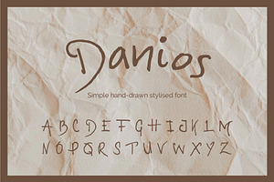 Danios a simple handdrawn font