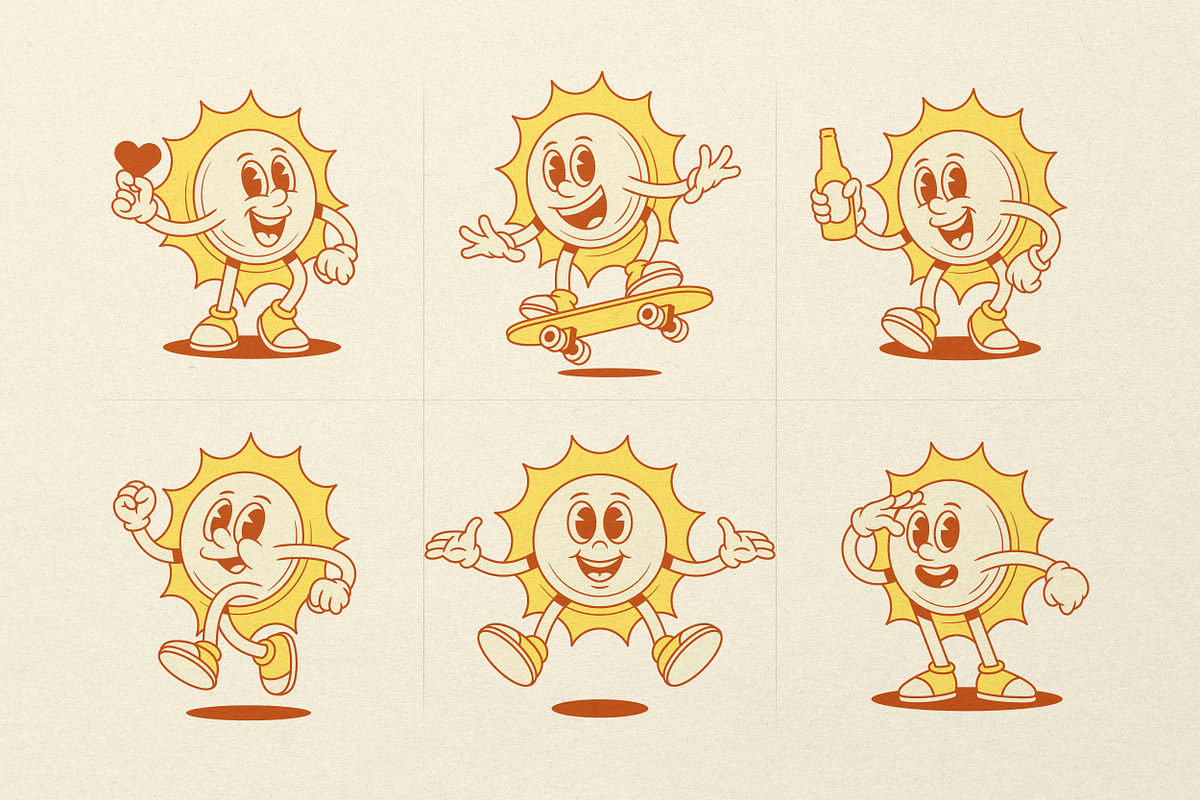 Funny Sun Character, a Seasonal Illustration by Vasya Kobelev (Photo 2 of 8)