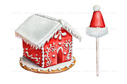 Watercolor christmas sweets clipart, a Decorative Illustration by ArtfulStudio (Thumbnail 3 of 10)