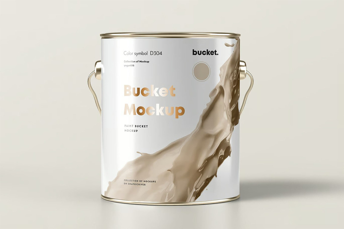 Paint Bucket Mock-up, a Product Mockup by zippypixelstudio (Photo 8 of 12)