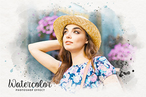 Realistic Watercolor Photo Effect, an Action Add-On by liptouse