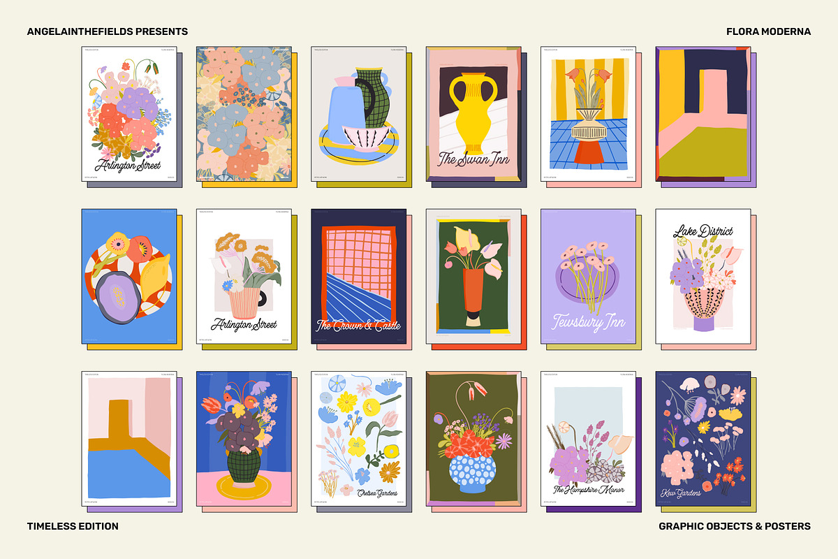 300+ Flora Moderna Vector Clipart, a Decorative Illustration by angelainthefields (Photo 13 of 23)