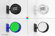 Wall Mounted Signboard Mockup Set, an Advertising Mockup by RamStudio2 (Thumbnail 6 of 13)