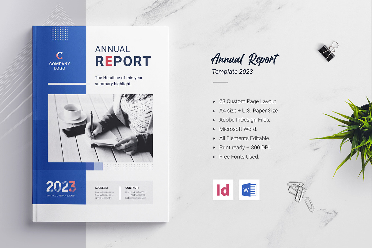 Annual Report 28 Pages, a Brochure Template by Creativity-Design
