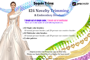 Procreate Sequin Trims Brushes, a Brush Add-On by Fashion Workshop Bkk (Thumbnail 2 of 11)