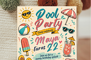 Pool Party Birthday Invitation, an Invitation Template by heynomi (Thumbnail 5 of 19)