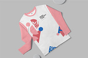 Girl Full Sleeve Crew Tee Mockups, a Shirt Mockup by megostudi0 (Thumbnail 3 of 7)