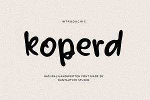 Koperd Natural Handwritten Font