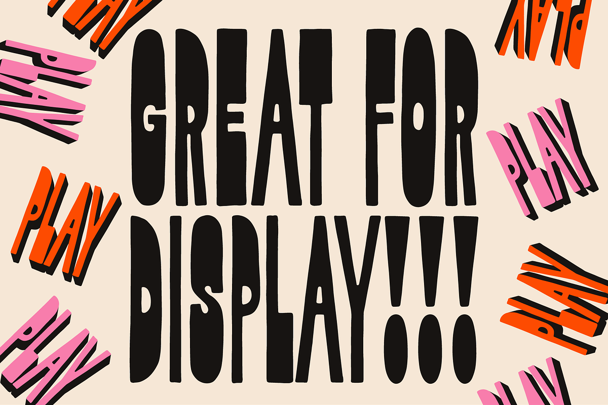Oddball Super Tall - Retro Font, a Font by Studio Funshop by Kelli (Photo 5 of 7)