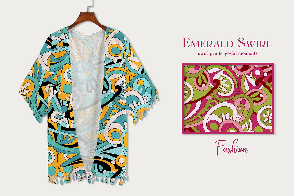 Emerald Swirl Prints & Patterns, a Pattern Graphic by GND ART STUDIO (Photo 4 of 8)