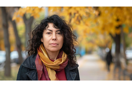 Hispanic middle aged woman in Autumn, a Nature Photo by Lermont51