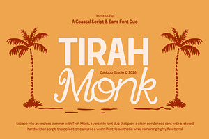 Tirah Monk – Script & Sans Font Duo