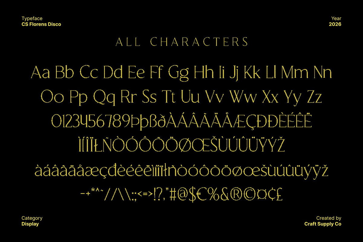 CS Florens Disco, a Serif Font by Craft Supply Co. (Photo 8 of 8)