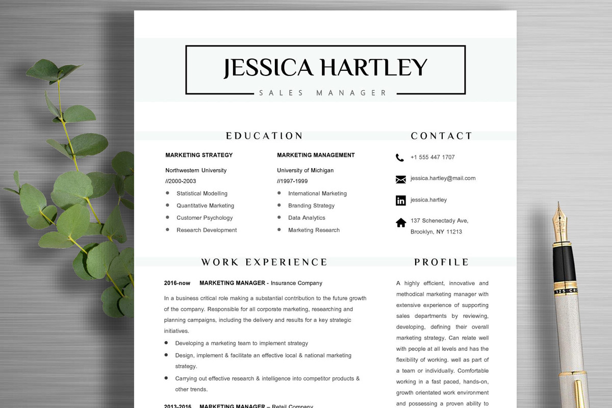 Resume Template | Jessica, a Resume Template by ResumeWorkshop (Photo 1 of 10)