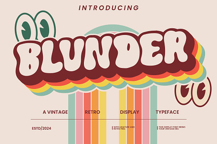Blunder – Display Font, a Handwritten Font by kangfont Studio