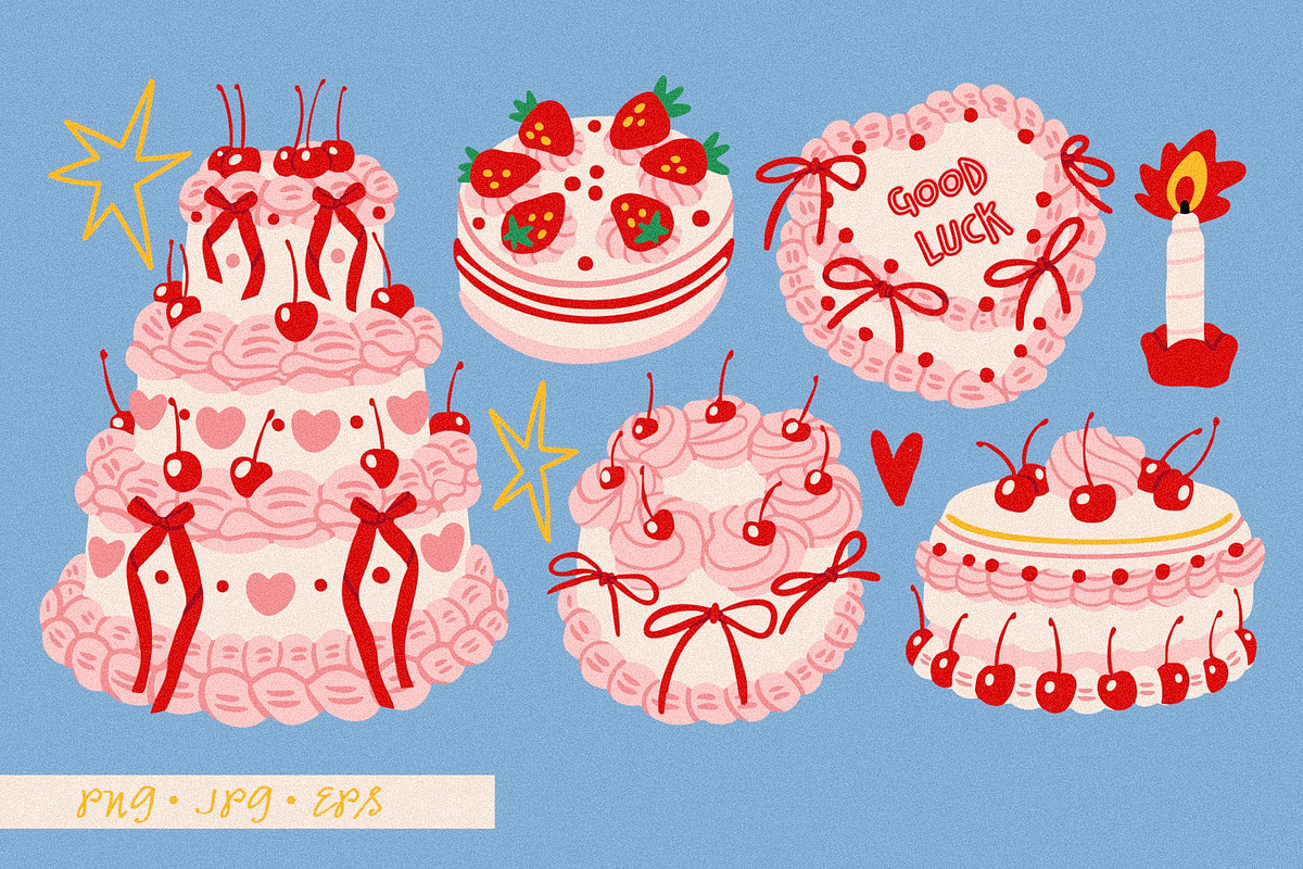 Birthday cakes, a Food Illustration by Twisted Tail (Photo 5 of 7)