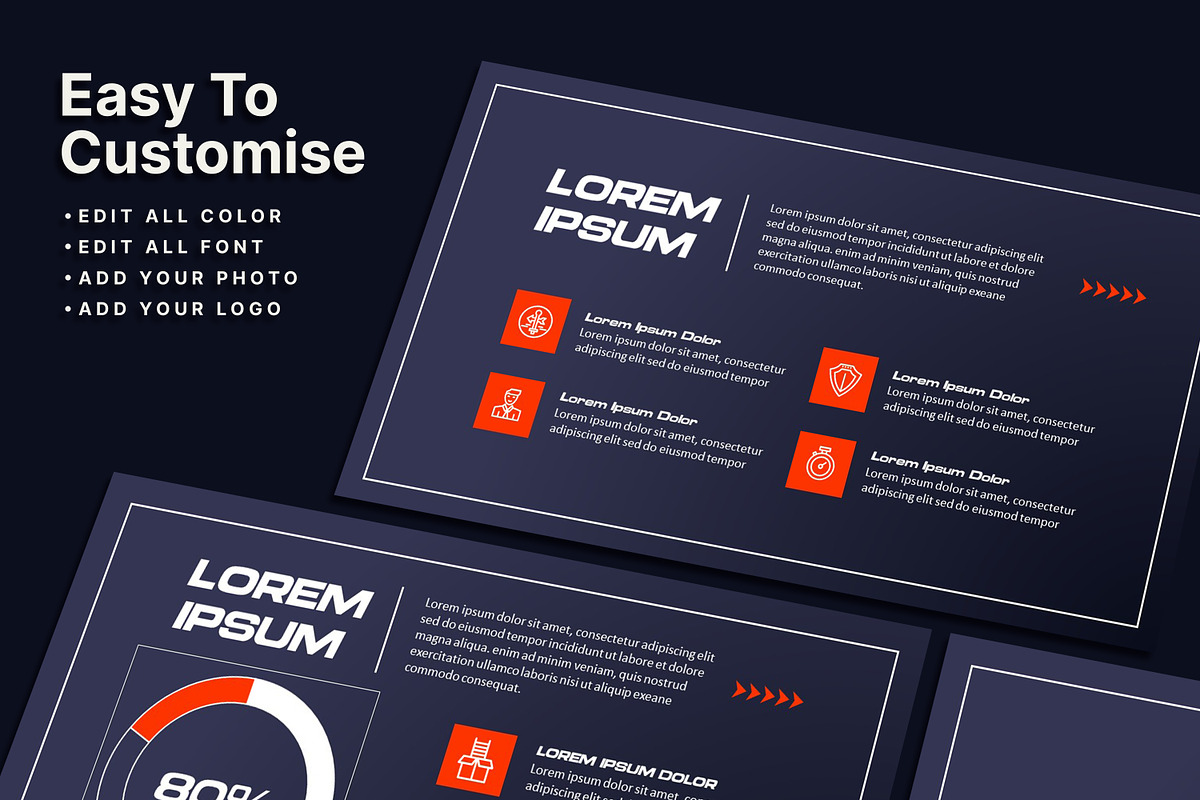 Red Modern Powerpoint Template, a Presentation Template by SKY CREATION