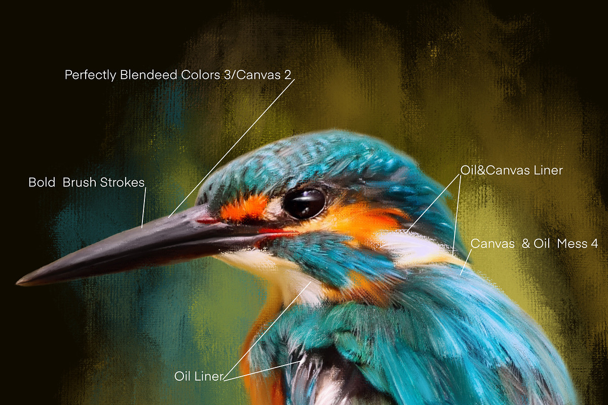 Oil Brushes for Procreate, a Brush Add-On by OlgaRom (Photo 2 of 9)
