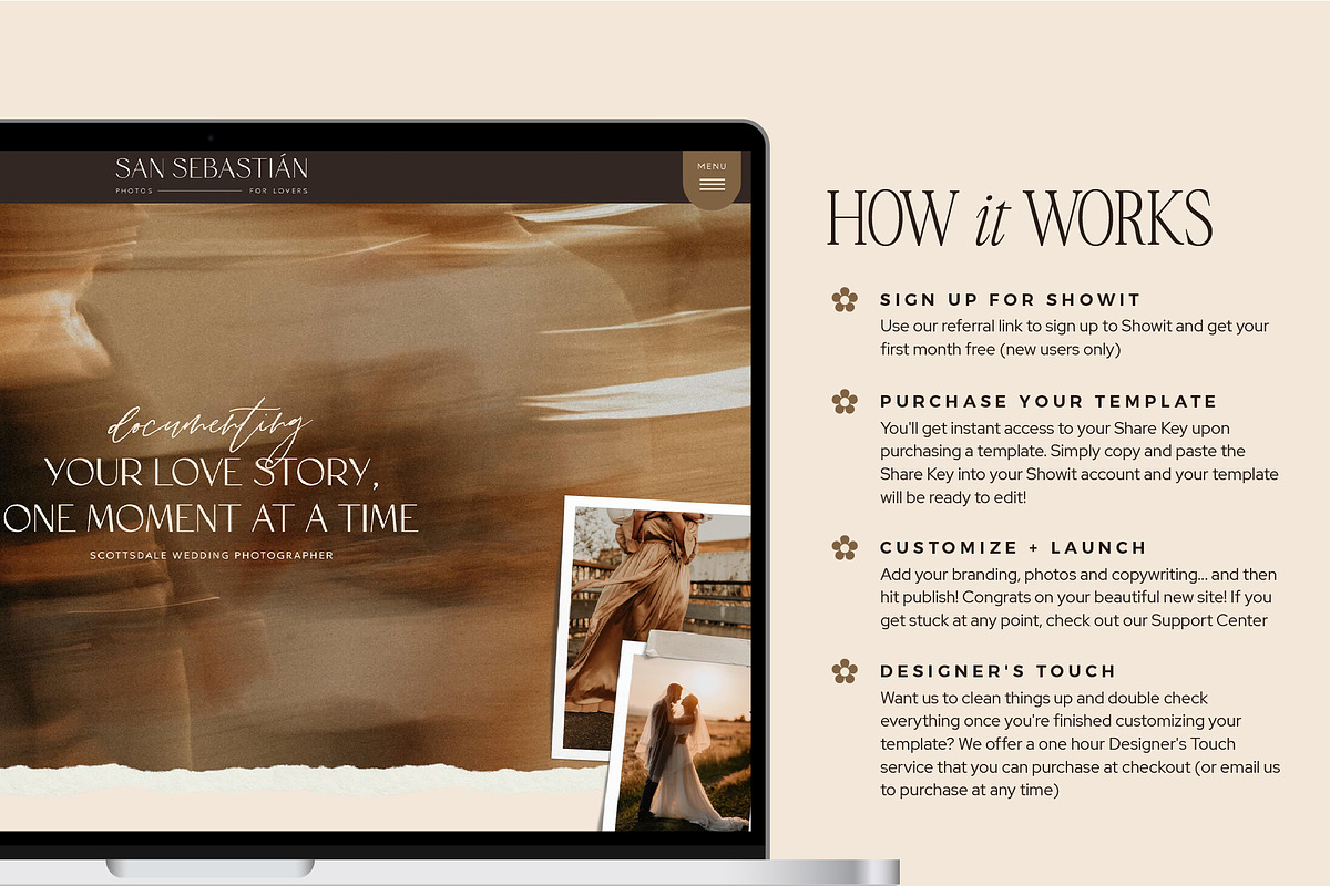 Boho Showit Template - Photographers, a Websites & App Template by Lennox Creative Co. (Photo 5 of 6)