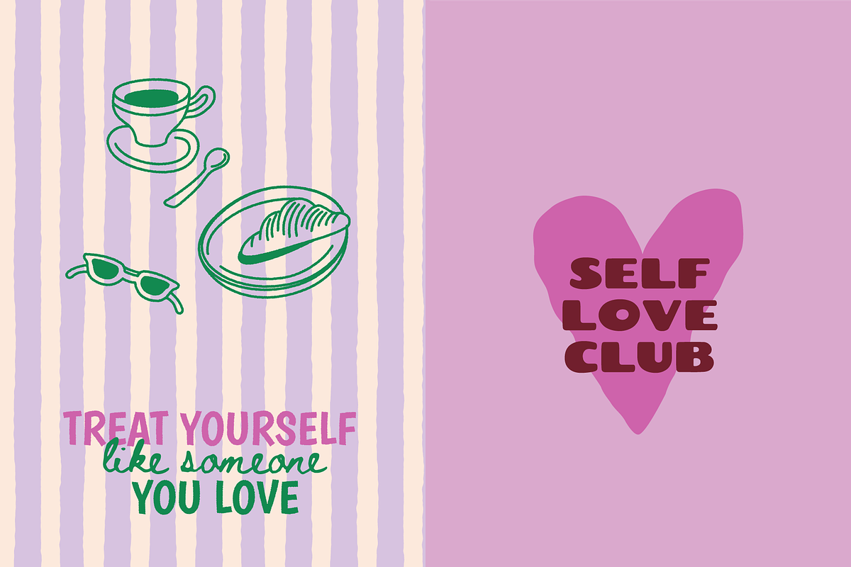 Self love, vector illustrations, an Object Graphic by venimo (Photo 10 of 15)