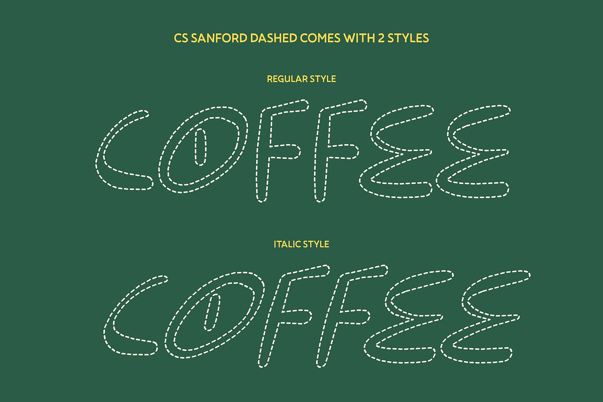 CS Sanford Dashed, a Handwritten Font by Craft Supply Co. (Photo 3 of 8)