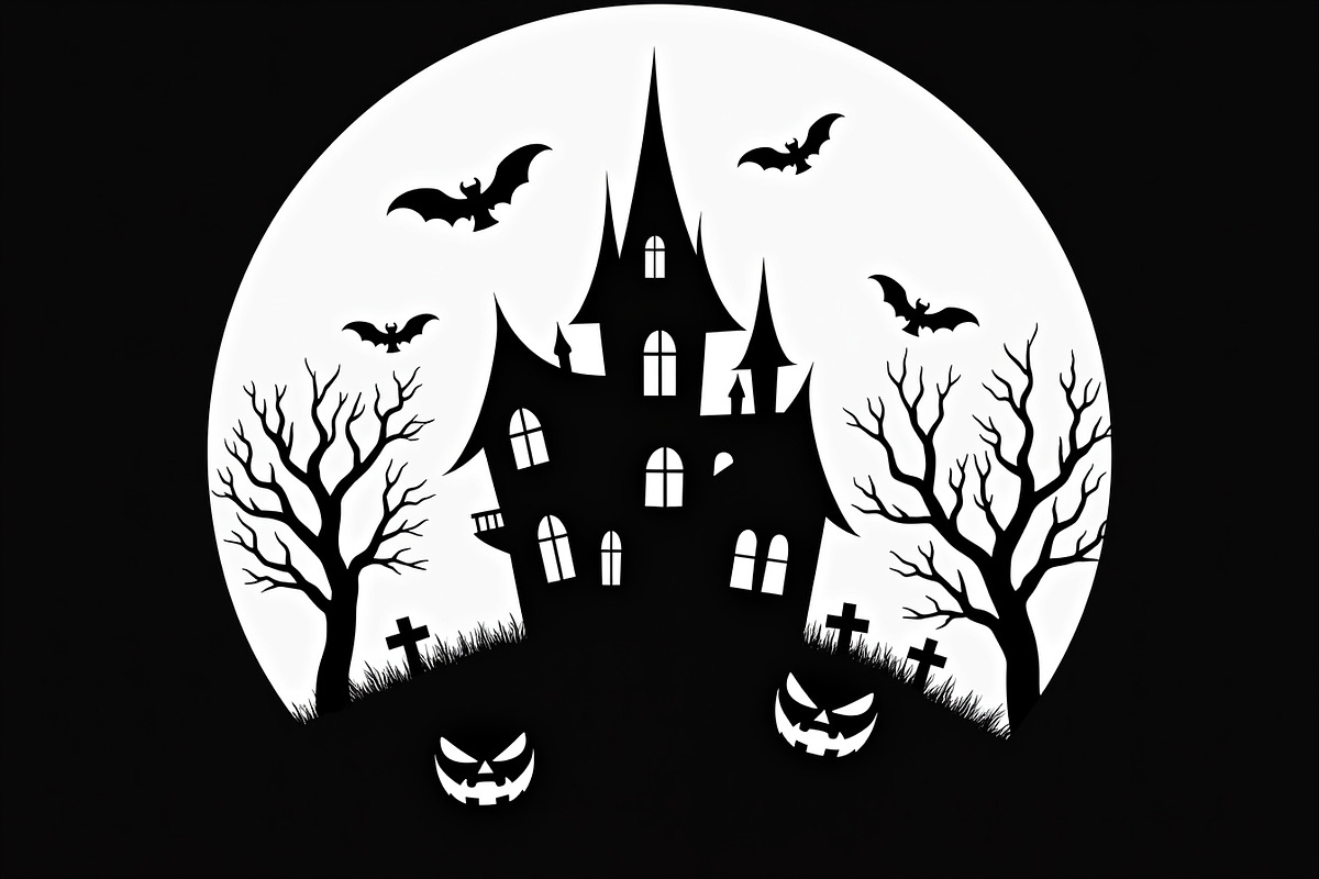 Haunted Halloween Silhouette bundle, an Illustration by BIPLOB EXPERT (Photo 6 of 9)