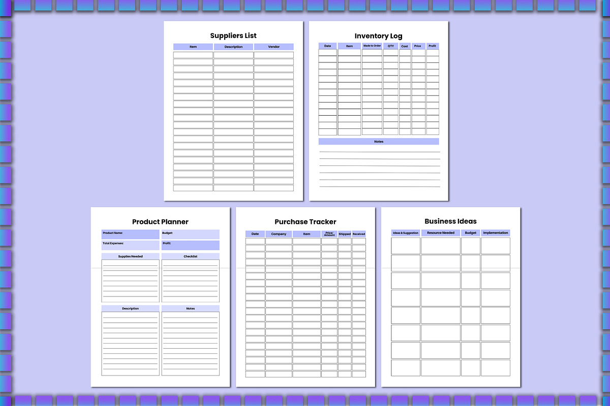 Craft Business Planner For Canva, a Stationery Template by Shumaya (Photo 4 of 6)