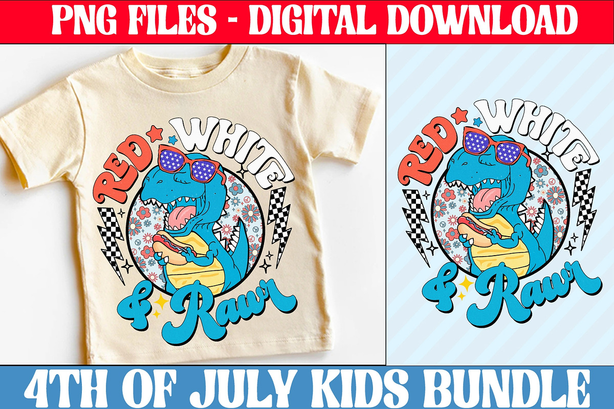 4th of July Kids Png Bundle, an Object Graphic by RETROVIBZDESIGNS (Photo 5 of 7)