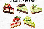Cheesecake Watercolor Clipart, an Illustration by Craft Nest (Thumbnail 6 of 6)