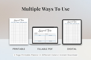 Assignment Tracker Sheet