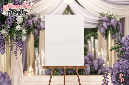 Luxury Wedding Sign PSD Mockup, a Product Mockup by Printable Pretty Studio