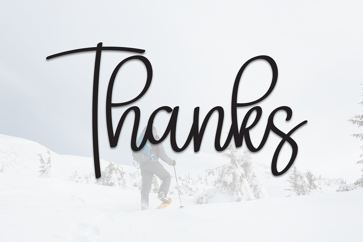 Wandering Winter | Script Font, a Handwritten Font by Scratchones (Photo 8 of 8)