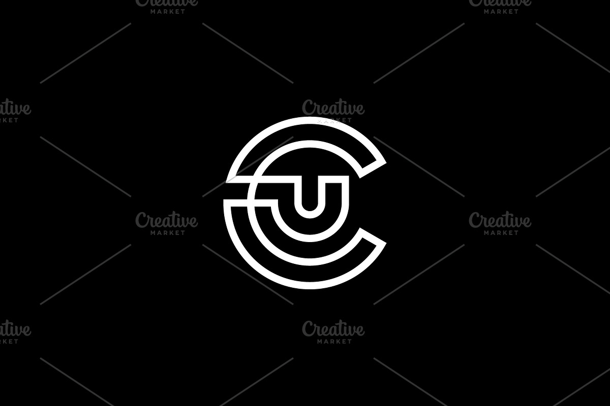 letter CU or UC initial logo, a Branding & Logo Template by Rasagama Studio