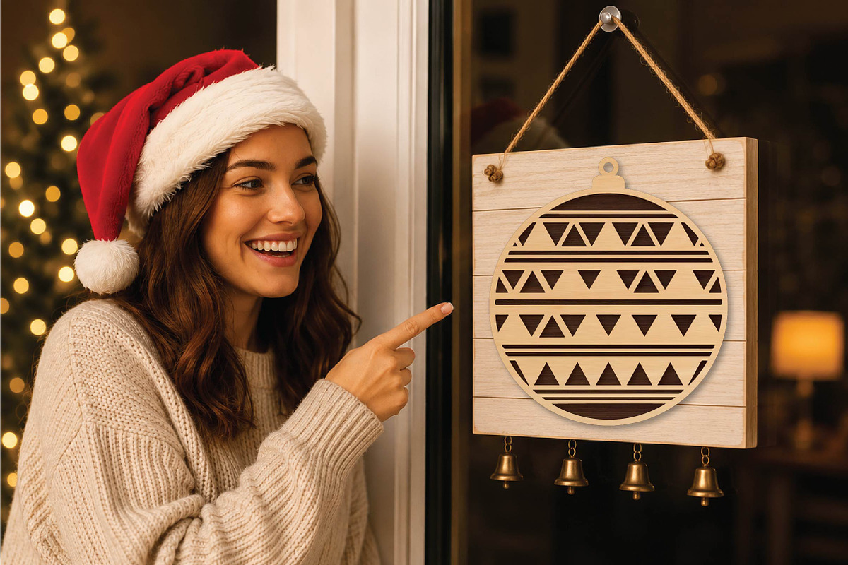 Geometric Christmas Ornament SVG, an Object Graphic by DreamPrint404 (Photo 4 of 4)