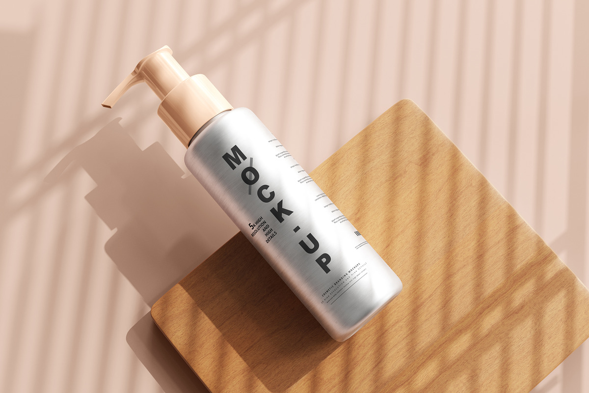 Aluminum Cosmetic Mockup Bundle, a Cups & Container Mockup by pmvch (Photo 81 of 206)
