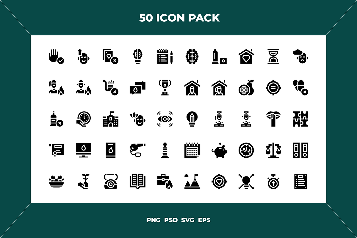 Discipline and self control icons, an Outline Icon by Wencory (Photo 1 of 2)