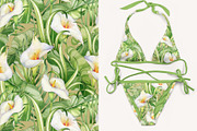 Calla Lily Seamless Pattern, a Pattern Graphic by PicByKate (Thumbnail 5 of 13)