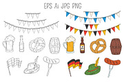 Oktoberfest Icons Set, an Object Graphic by Tabiti (Thumbnail 1 of 3)