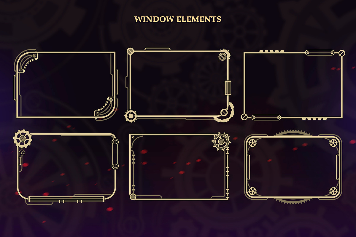 Steampunk UI Set, an Object Graphic by Olga Ryzychenko (Photo 6 of 13)