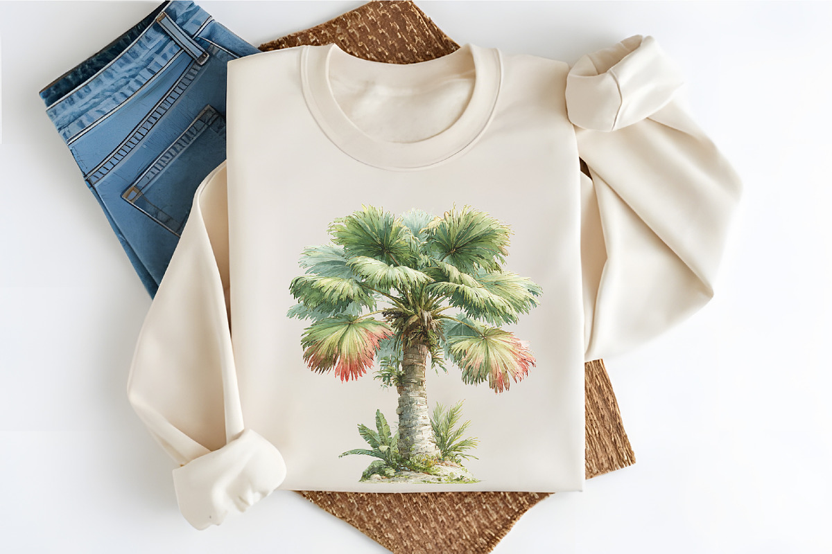 Watercolor Palm Tree PNG Clipart, a Seasonal Illustration by RobertsArt (Photo 6 of 7)