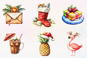 Watercolor Christmas in July Clipart, an Illustration by CreationArt (Thumbnail 4 of 9)