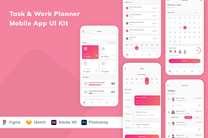 Task & Work Planner Mobile App UI Ki