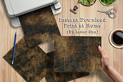 Distressed Dark Antique Script Paper, a Background Graphic by V Design Creator (Thumbnail 3 of 12)