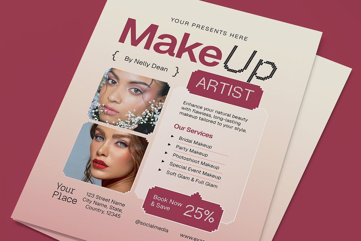 Makeup Artist Flyer, a Flyer Template by graphicook (Photo 2 of 3)