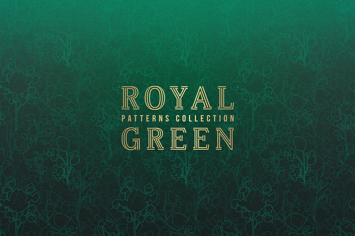 Royal Green Patterns Collection, a Pattern Graphic by The Paper Town (Photo 9 of 9)
