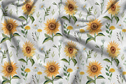 Sunflowers Watercolor Collection, a Decorative Illustration by Slastick (Thumbnail 6 of 8)