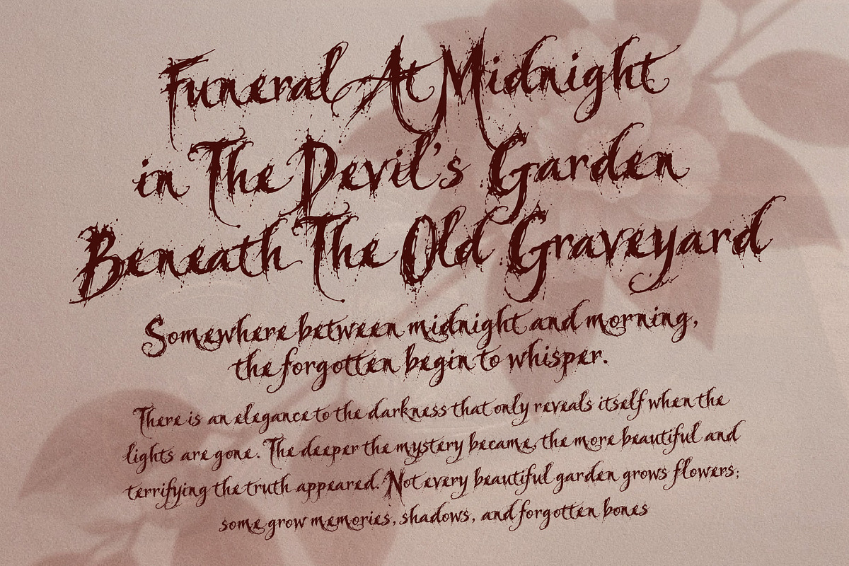 Veirwrath Borngrave - Haunted Beauty, a Handwritten Font by HypeWorksCo (Photo 6 of 12)